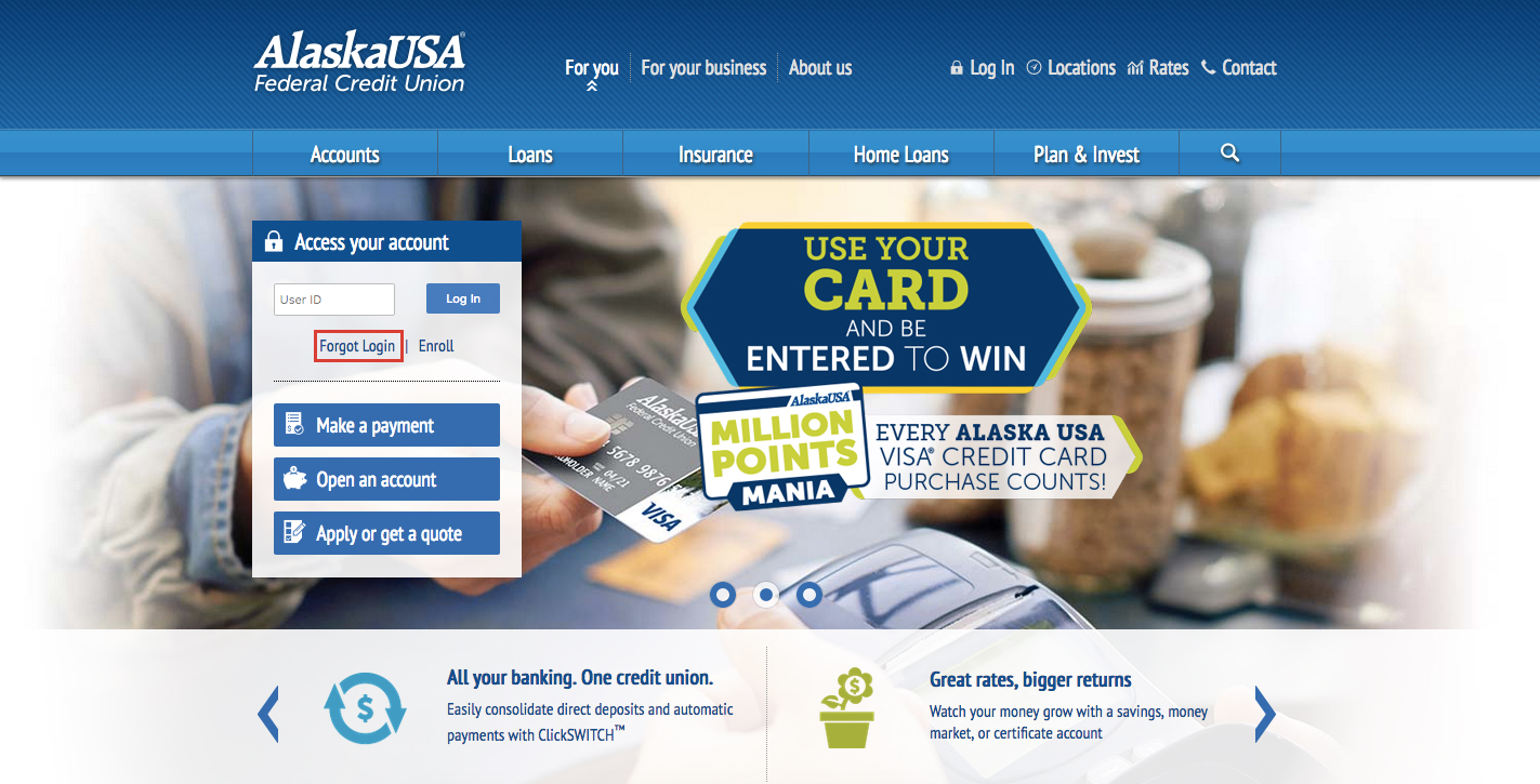 Alaska USA Credit Union Loan Online Login Steps