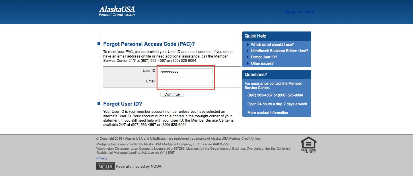 Alaska USA Credit Union Loan Online Login Steps