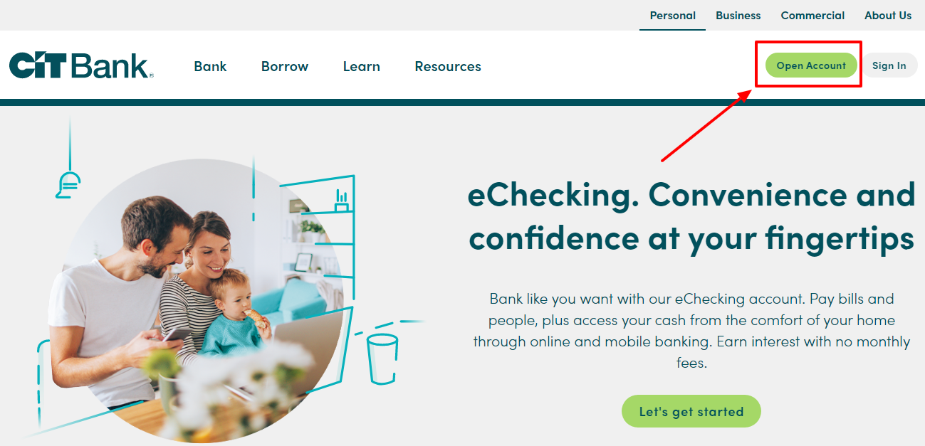 Applying for CIT Bank Account Online