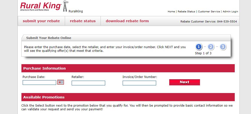 Rural King Rebate Status