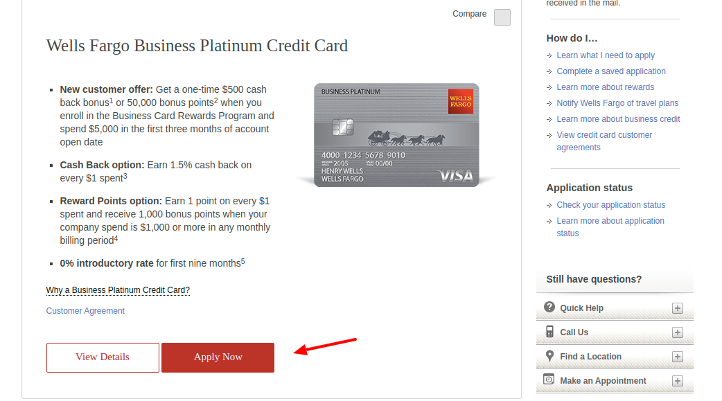 Wells Fargo Business Credit Card Apply