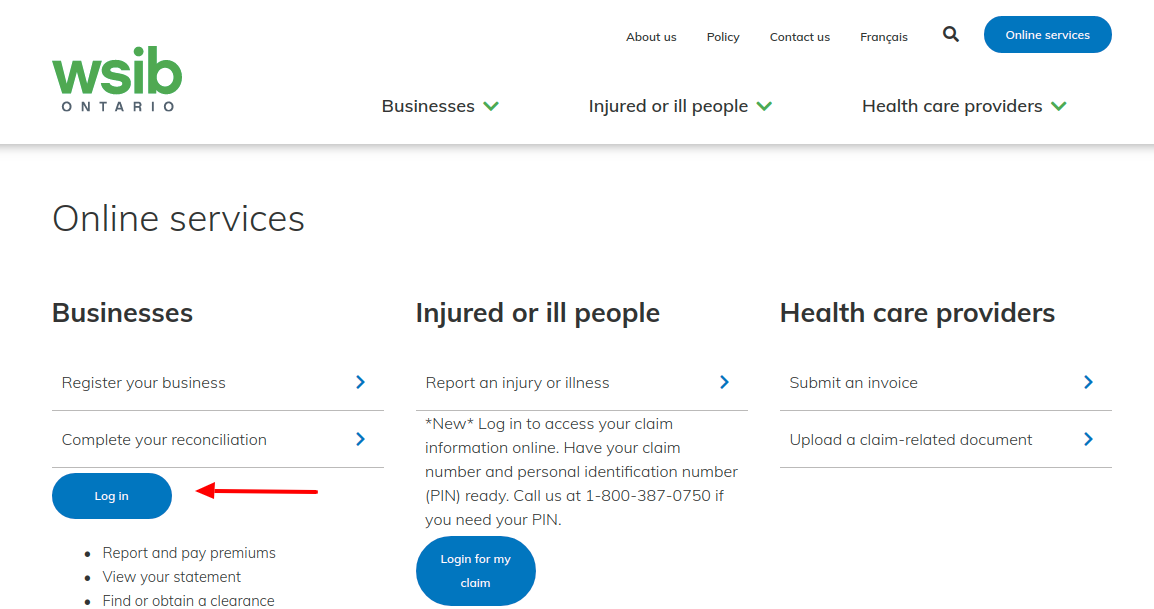 wsib e clearance login