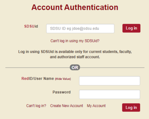 SDSU webportal login