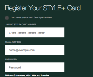 TJX style plus card register