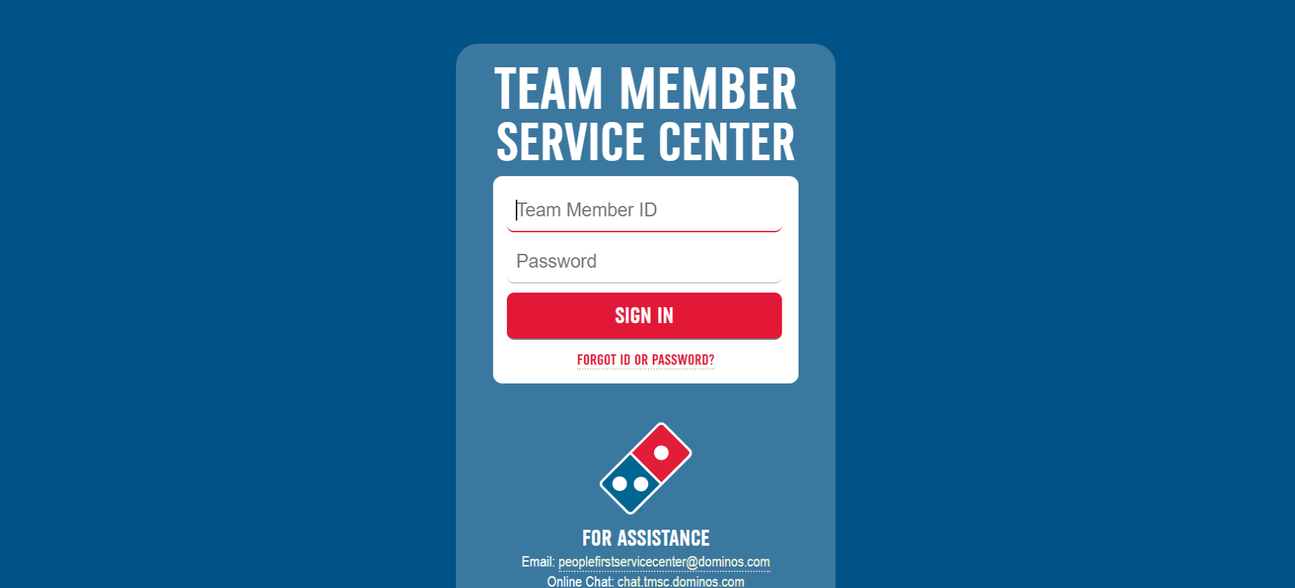 Dominos employee portal