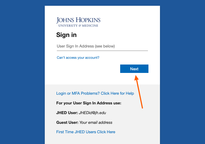 myjhu login